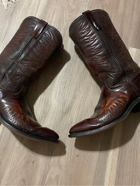Vintage Laredo Men's Flame Western Biker Cowboy Boots Size: 11 EE